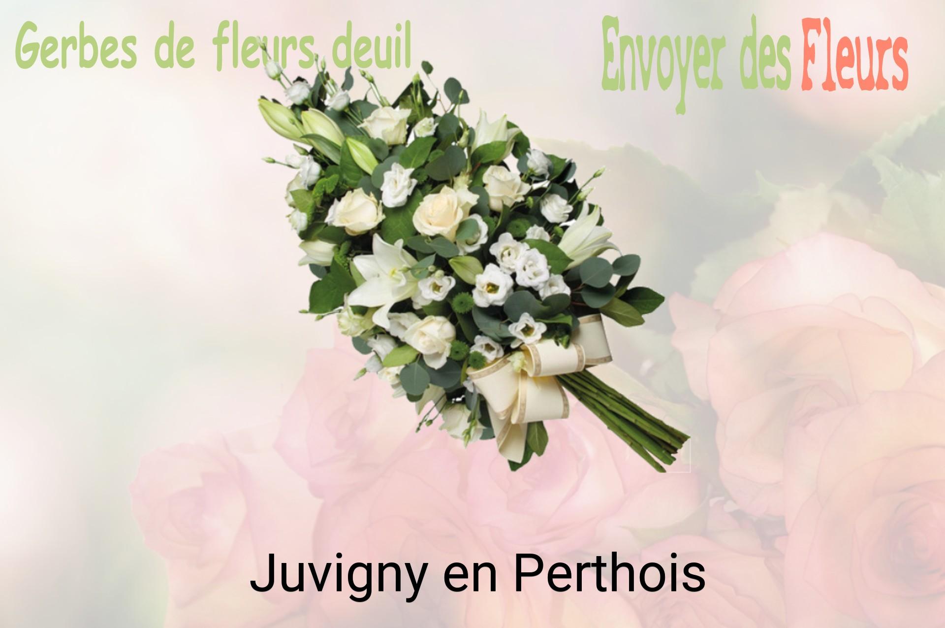 Gerbe de fleurs de deuil livrée à Juvigny-en-Perthois